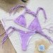 Women's Clothing Solid Color Multi String Sexy Backless Bikini Split Swimsuit Female_voghion.com