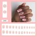 False Nails Enkel Ren Vill bära Armor Crescent White French Side Atmospher Moget Diamond Pulver Genom Hot Explosive Nails_voghion.com