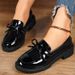 New bean shoes single shoes women's loafers flow su a slip-on plus-size casual shoes_voghion.com