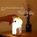Enhörningsformad nattljusväckarklocka Steglös dimbar röststyrning Barnsovrum Silikon LED Nattlampa Presenter_voghion.com