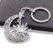 Accessori portachiavi con ciondolo sole luna cava in metallo portachiavi in lega_voghion.com