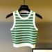 European High Version Striped Knitted Camisole Vest For Women's Summer Outerwear Innerwear With A Base, Slim Fit And_voghion.com