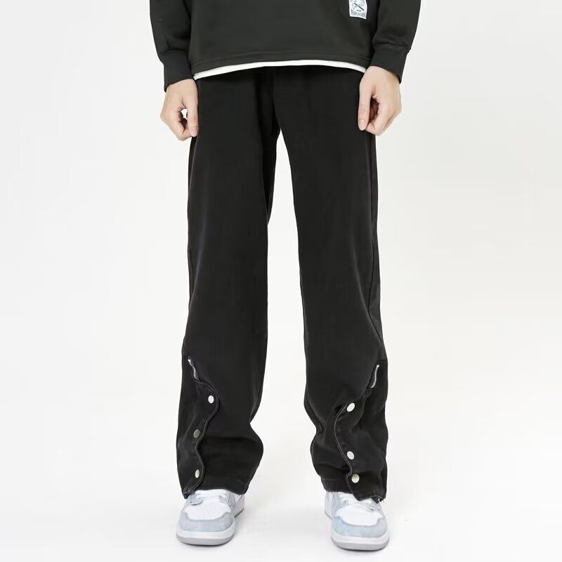 Erkekler İçin Premium Düz Paça Pantolon - Esnek Kumaş ve Geniş Paça Uzunluğuna Sahip, Özel Dikim Yüksek Bel Pantolon (S-3XL, Slim Fit, Her Mevsime Uygun)_voghion.com