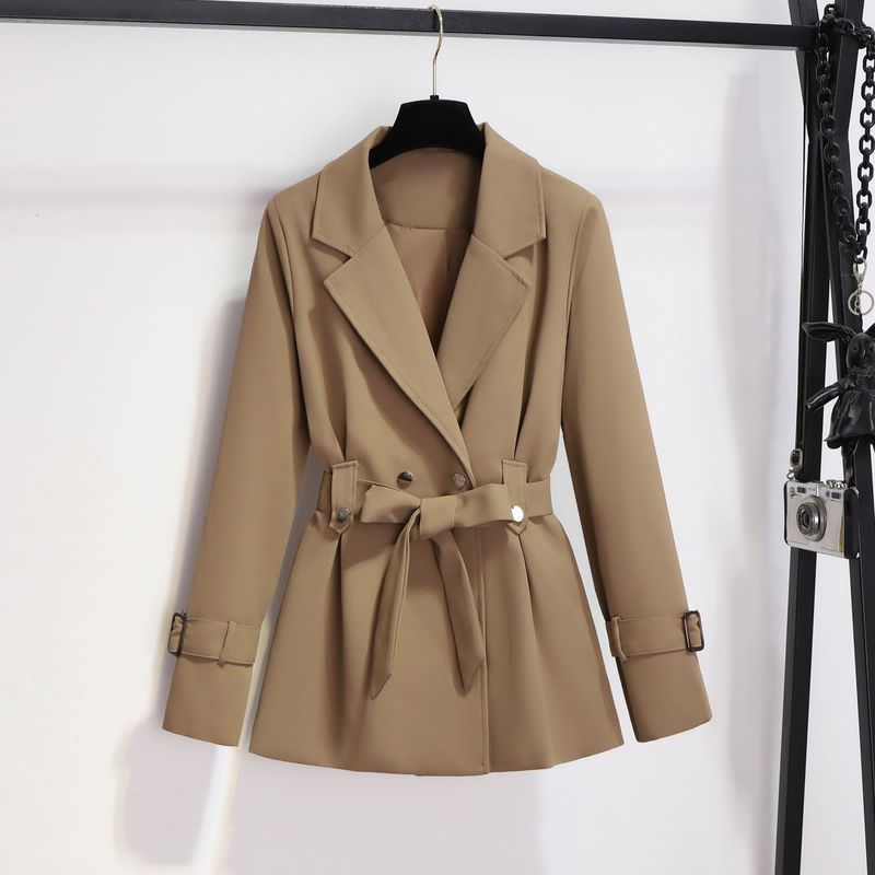 Mantel im britischen Stil für Damen im Frühling und Herbst, Neuheit, Internet-Berühmtheit, Kleinwuchs, koreanische Version, zum Schnüren_voghion.com