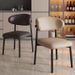 Modern Minimalist Backrest Leather Leisure Restaurant Horn Meeting Home Soft Cushion Dining Chair_voghion.com