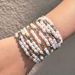 Übertrieben Perle Stapelbar Kristall Elastische Handgemachte Perlen ABS Armband Set Heißer Verkauf INS_voghion.com