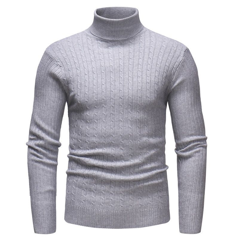 Loom Foreign Trade 2020 Autumn Winter New European And American Knitted Christmas Men's Turtleneck Sweater M012_voghion.com