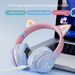 Wireless Bluetooth Headset Cat Ear Gaming Headphones Deep Bass Compatible_voghion.com