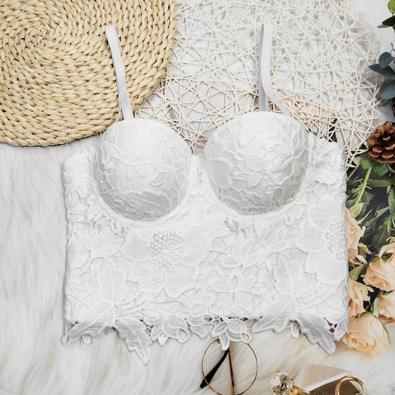 Lace Embroidery,Camisole,Outer,Fishbone Plunge,Nightclub Tank Top,Personalized Design Shape Top Women_voghion.com