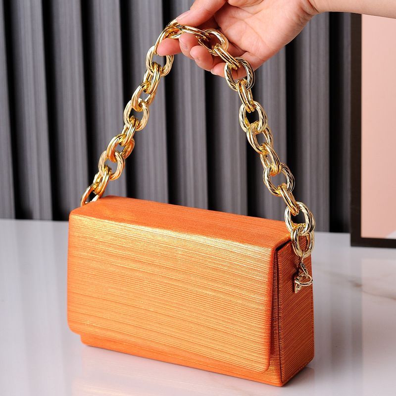 borsa da sera versatile di alta qualità con catena speciale quadrata, borsa a tracolla semplice_voghion.com