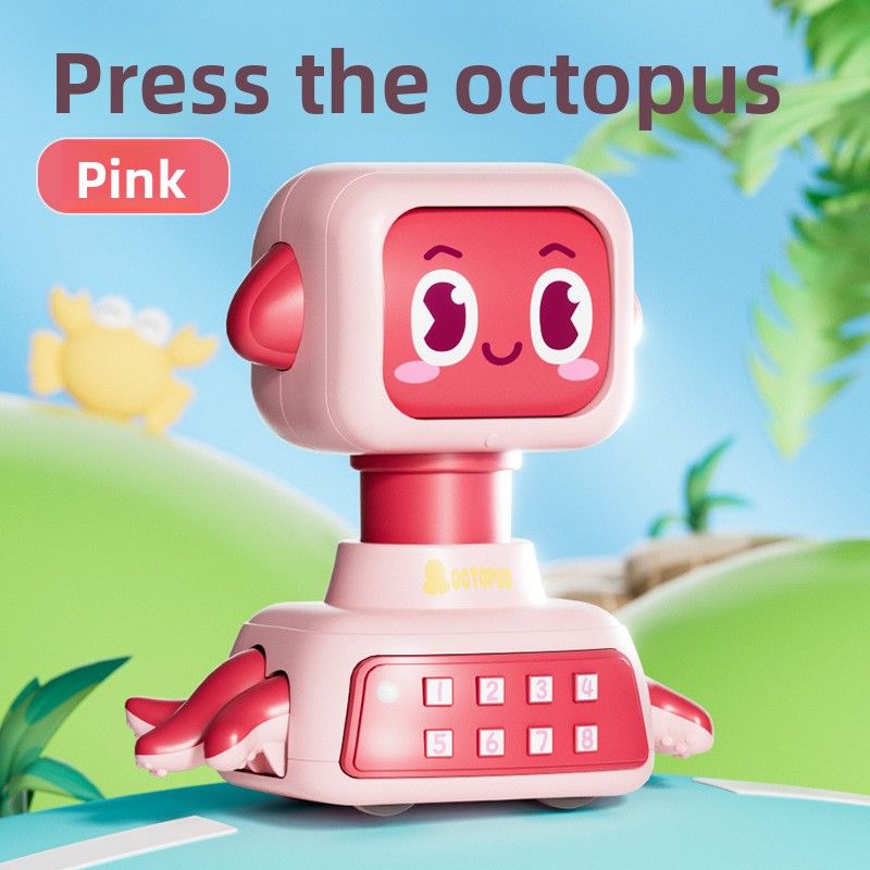 Pulpo de dibujos animados, pequeño regalo para guardería, coche de juguete para niños de 1 a 3 años, inercia educativa._voghion.com