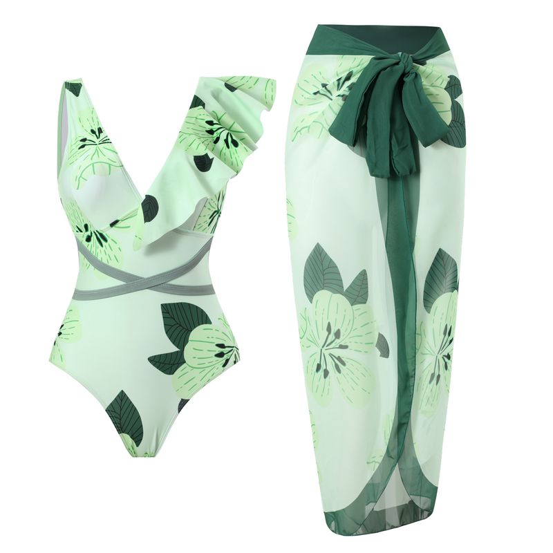 Damen Kleedung Ee Stéck konservativ Bauchdeckung Slankende Vakanzstrand waarm Fréijoer Schwämm Retro Een Stéck Bikini_voghion.com