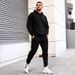 Herrenbekleidung Mode neue Herren- und Damenbekleidung Paar Kapuzenpullover in Volltonfarbe Anzug Herren Freizeitsportanzug_voghion.com