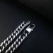 Hip Hop Stainless Titanium Steel Cuban Double Buckle Polished Chain Trendy Men's Necklace_voghion.com