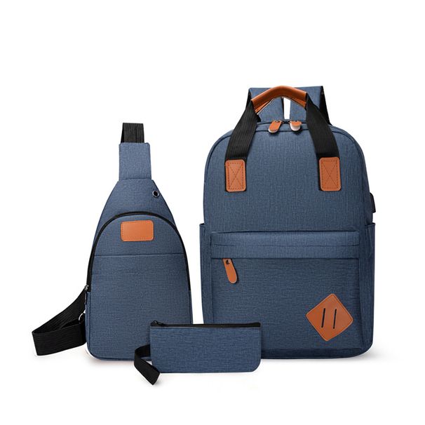 Women's Bags new backpack three piece travel bag men and women's same business computer bag factory wholesale_voghion.com