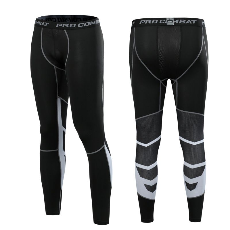 Men's clothing Sports fitness pants Men's running basketball printed leggings quick dry compression wicking sweat_voghion.com