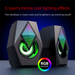 Computer Desktop Home Super Bass Wired Universal USB 2.1 Luminous Speaker_voghion.com