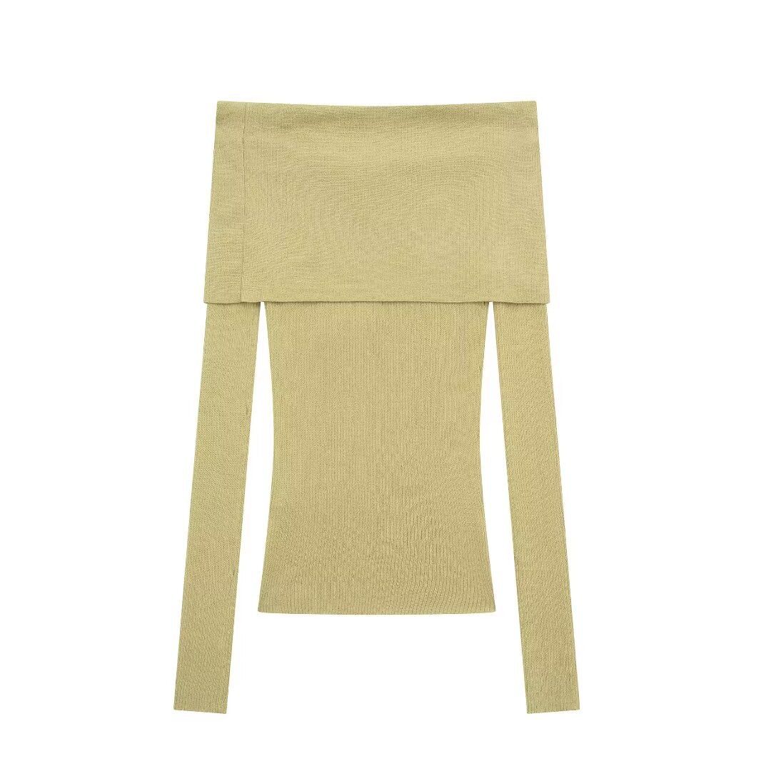 Top lavorato a maglia con spalle scoperte, nuovo stile primavera 2024 da donna_voghion.com