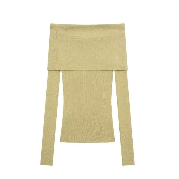 Top lavorato a maglia con spalle scoperte, nuovo stile primavera 2024 da donna_voghion.com