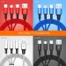 1,2 m 3 in 1 geflochtenes Nylon-Multi-USB-Schnellladekabel Micro-USB Typ C für Xiaomi Samsung Android-Telefon-Ladekabel_voghion.com