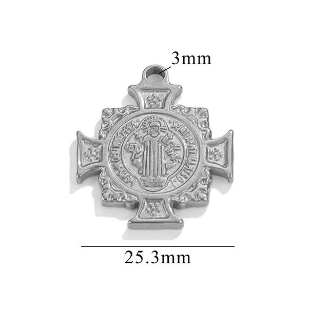 Portachiavi in acciaio al titanio con ciondolo a forma di croce, regina e giudice, con design personalizzato in acciaio inossidabile_voghion.com