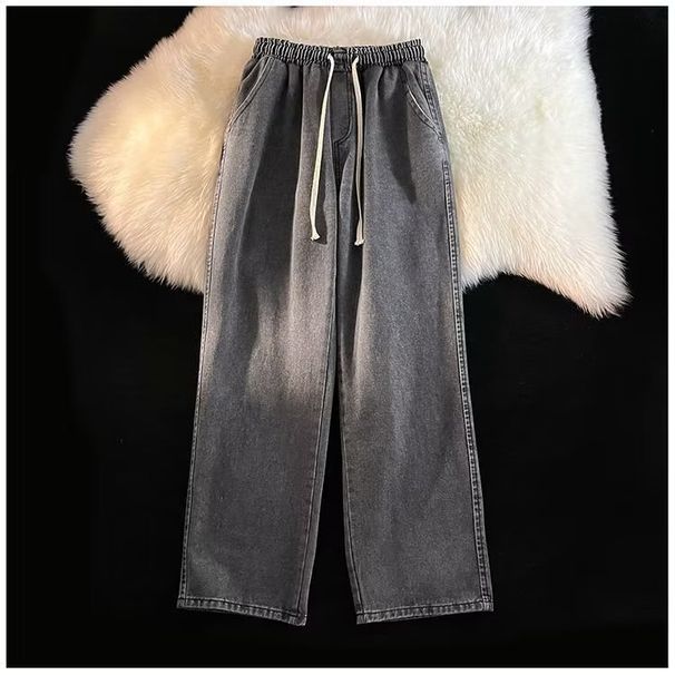 Men's Clothing Jeans for men in spring and autumn straight loose Hong Kong style handsome versatile workwear wide leg retro boys casual trousers_voghion.com
