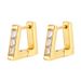 Boucles d'oreilles en acier inoxydable à motif géométrique triangulaire incrusté de zircon, tendance européenne et américaine, pour femmes, polyvalentes_voghion.com