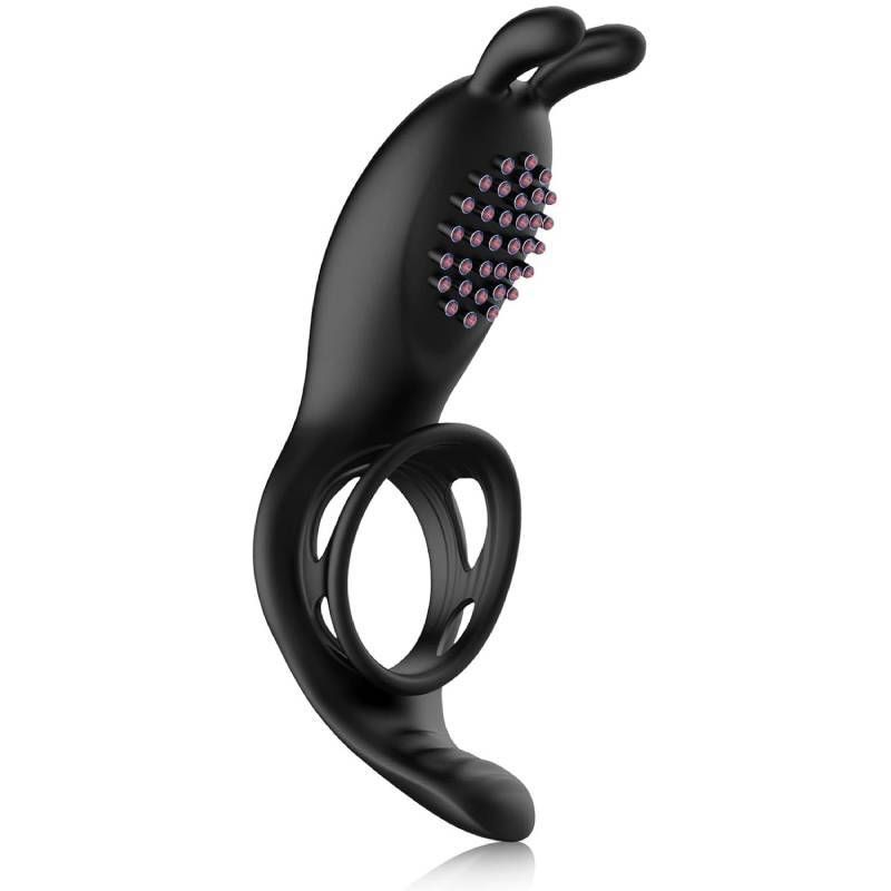 Rampant Rabbit Lock Sperm Ring Vibration Double Ring Stimulation Remote Control Wireless Control Male Masturbator Adult Fun Sex Products_voghion.com