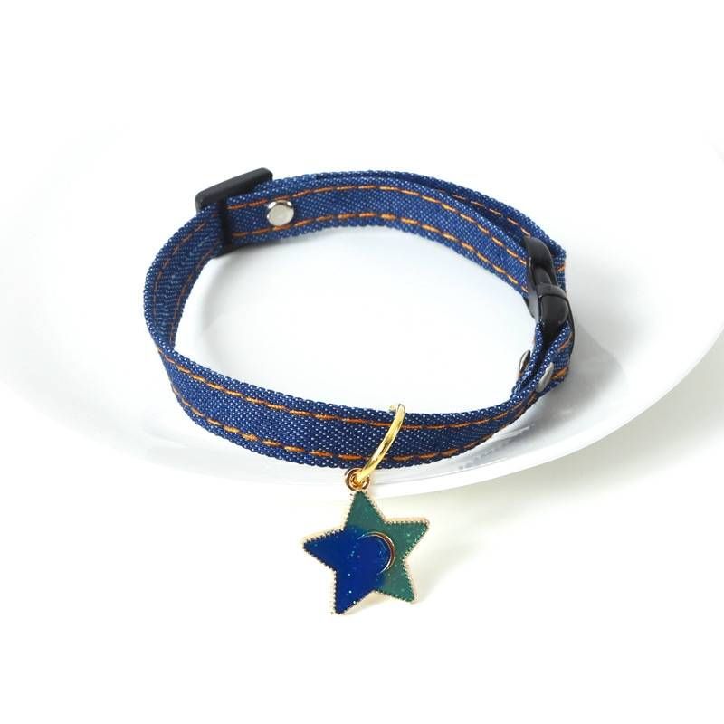 Pet Cowboy Cat Dog Collar With Bell Pet Accessories_voghion.com