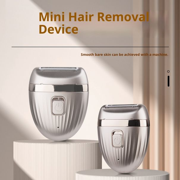 Mini tagliacapelli elettrico – Rasoio ricaricabile USB indolore per corpo, viso e zona bikini, ABS impermeabile con lame staccabili (rosa/bianco)_voghion.com