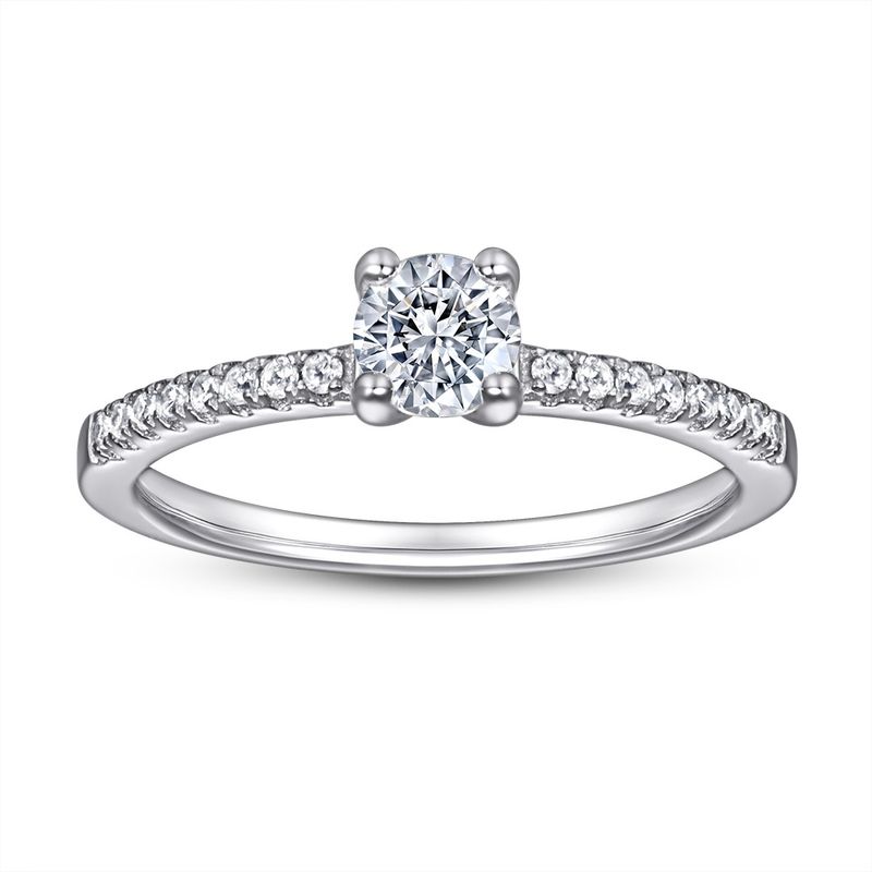 Anello in argento Sterling S925 – Fede nuziale a forma di cuore con zircone rotondo, antiossidante_voghion.com