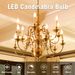 Lâmpada de filamento LED C35 - Lâmpada Edison Vintage E12 com IRC de 90, branco quente 2700K, regulável, vidro inquebrável_voghion.com