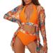 2025 Sexy Cover-Up Mesh Dreiteiliges Set Bikini Bedruckter Badeanzug_voghion.com