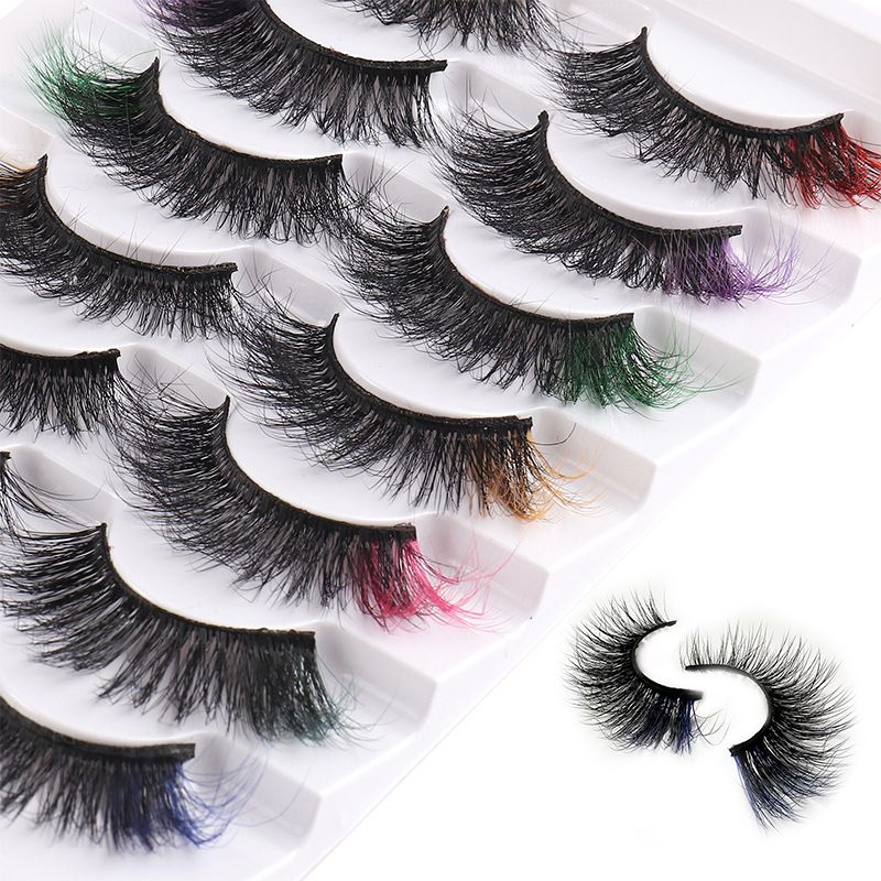 Lash extension set mink color false eyelashes simulation thick eyelashes multi-layer three-dimensional curling eyelashes_voghion.com