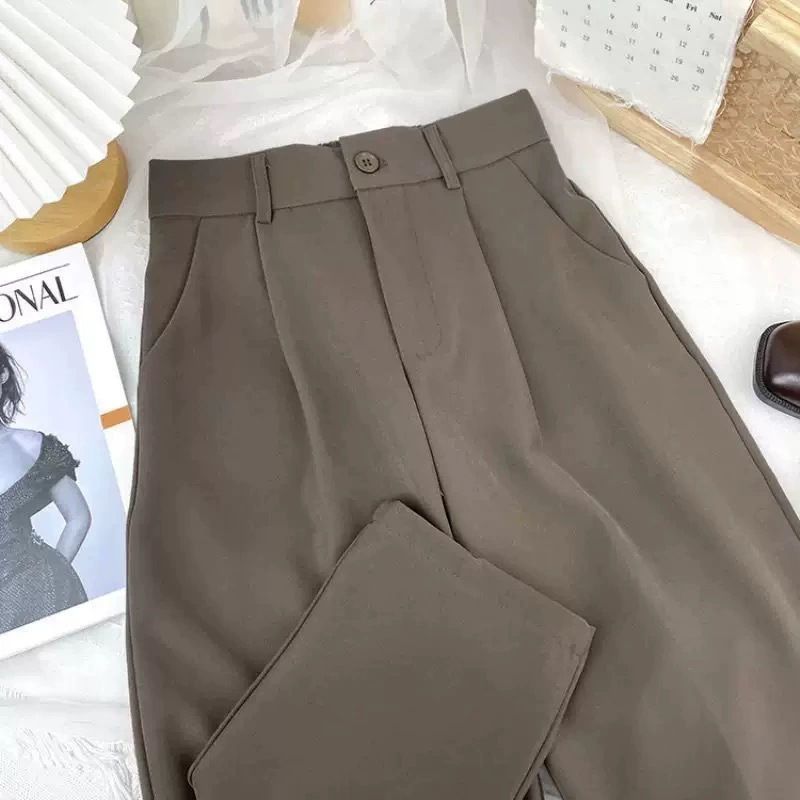 Women's Clothing Casual Pants For Women Spring And Autumn New All Match Straight Drape Loose Wide Leg Long Pants_voghion.com