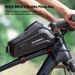 ROCKBROS Sacoche de cadre de vélo Sacoche de vélo Sacoche pour téléphone portable 6,8'' Hydrofuge 1,7 L Noir_voghion.com