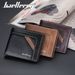 BAELLERRY New Men's Short Wallet Multiple Positions, Money Clip with Thin Zipper, Change Bag, Card Bag for Men_voghion.com