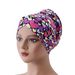Chemo-Kappe mit Blumen- und Leopardenmuster – Weicher Baumwollturban mit Dutt hinten für Damenmodetrends, Bestseller_voghion.com