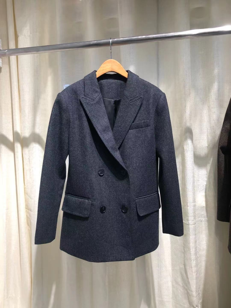 Women's fashion thickened wool loose minority text design sense of suit_voghion.com