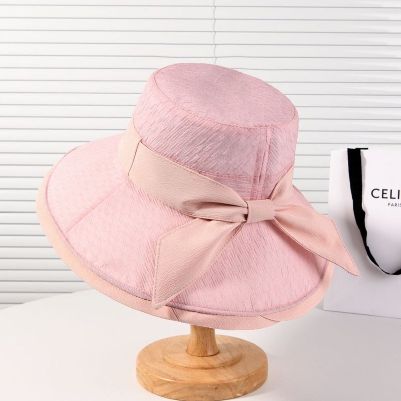 Bucket Hat Sun Protection UV Bow Brim Face Covering Brim_voghion.com