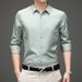 Camicia da uomo in raso di seta – Camicia a maniche lunghe di lusso con bottoni per matrimoni e feste (38-46, antipiega, 11 colori, traspirante)_voghion.com