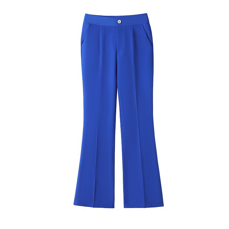 Women’s Royal Blue Suit Set – Professional Blazer, Vest & Flared Pants (S-4XL, 8 Styles)​_voghion.com