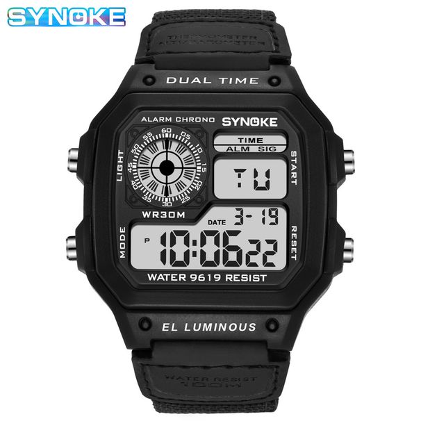 Men's Watches Nylon Canvas Men's Thin Square Classic Student Watches With Retro Electronic Watches Luminous Waterproof Movement._voghion.com