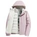 Wasserdichte 3-in-1-Skijacke für Unisex mit herausnehmbarem Daunenfutter für Wandern, Wintersport und Pendeln in der Stadt – winddichte Thermo-Shelljacke für die Berge_voghion.com