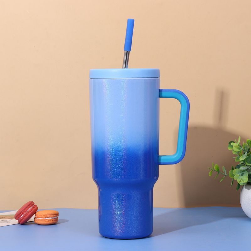 Gradient 40oz Handle Car Cup Insulation And Cold Storage Ice Cup Outdoor Portable Car Straw Cup_voghion.com