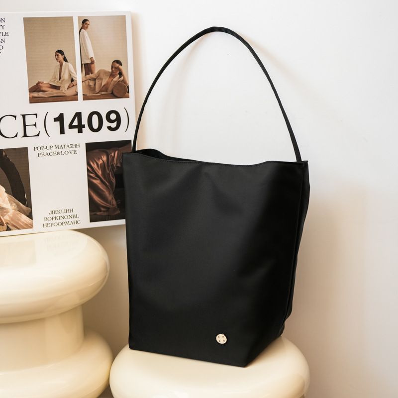 Borsa a secchiello da donna, borsa a secchiello leggera, grande capacità, borsa tote alla moda, semplice, borsa a tracolla tutto in uno, borsa alla moda in nylon_voghion.com