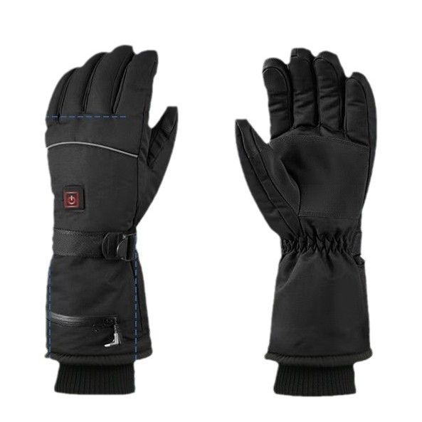 Cross-Border Outdoor Skiing Cycling Thickened Electric Touch Screen Charging Cold-Proof Heating Gloves_voghion.com