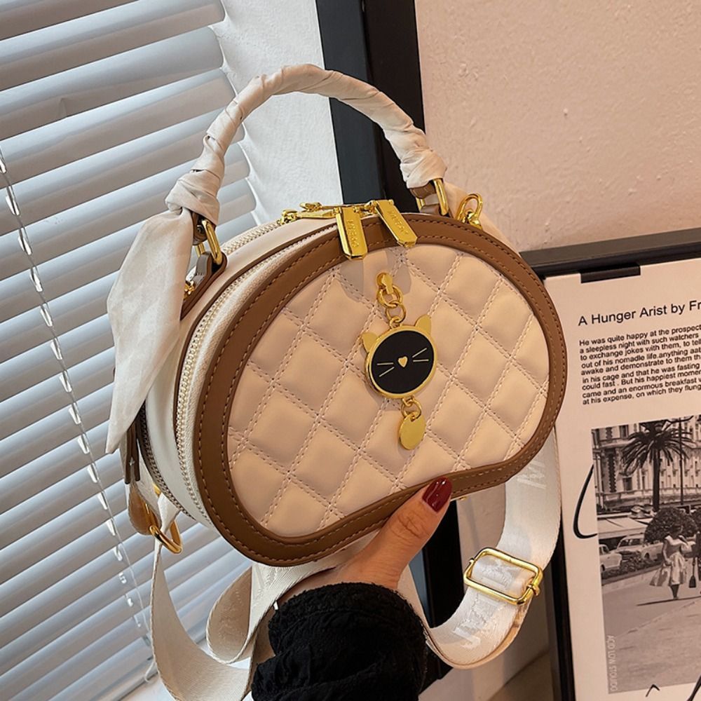 Pu Leder Crossbody Einfache Große Geldbörsen Messenger Tasche mit Gürtel Handtasche Mädchen_voghion.com