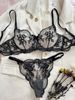Damen Dessous Übersee Blumenstickerei Durchsichtiges Netz Sexy Bequemes Einfaches Und Elegantes Unterwäscheset_voghion.com