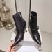 High End Quality 2023 Autumn Winter New Rivet Belt Buckle Short Leather And Ankle Boots, Slim High Heels, Women's Boots_voghion.com